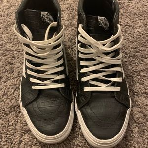 High top crocodile pattern Vans